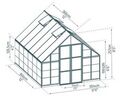 Växthus Balance 10,8 m² Silver Canopia by Palram